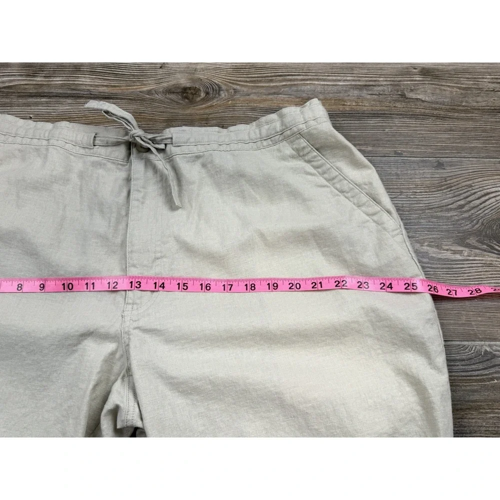 Cubavera Pants Mens L Beige Linen Blend‎ Resort Beach Casual Trousers 38x29